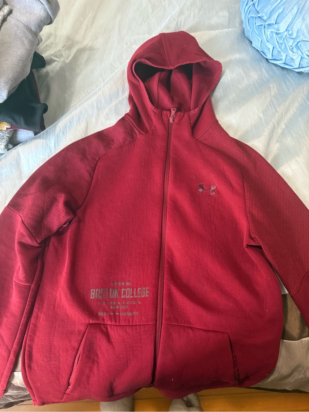 Under Armour Red Women's Full‑Zip Hoodie Jacket